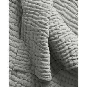 Quince European Linen Cotton Stitch Quilt Size King Color Mist ~ NWOT